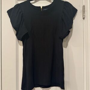 French Connection Ruffled Sleeve Top Size Small